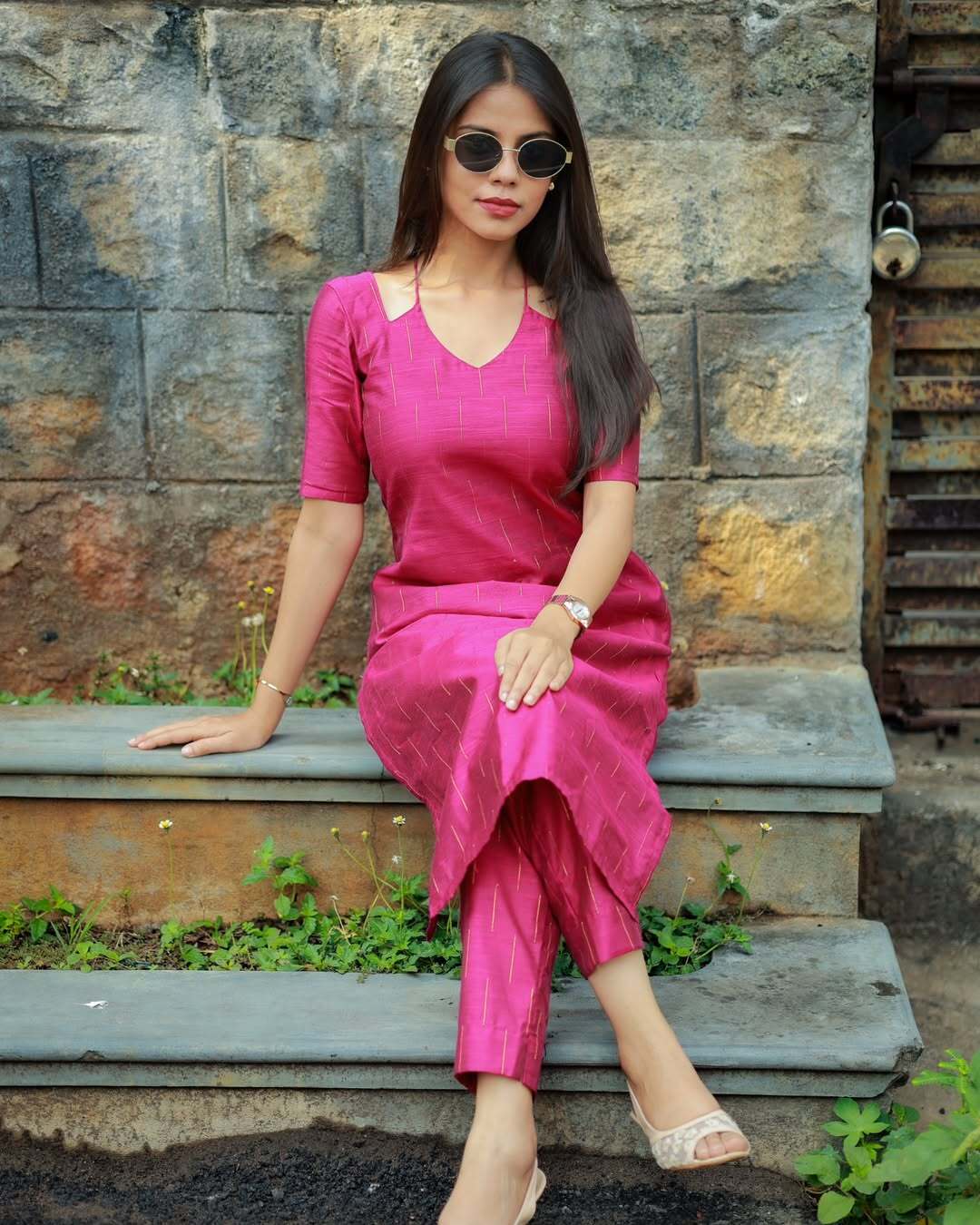 Premium Raw Silk With Zari Weaving Top And Pant