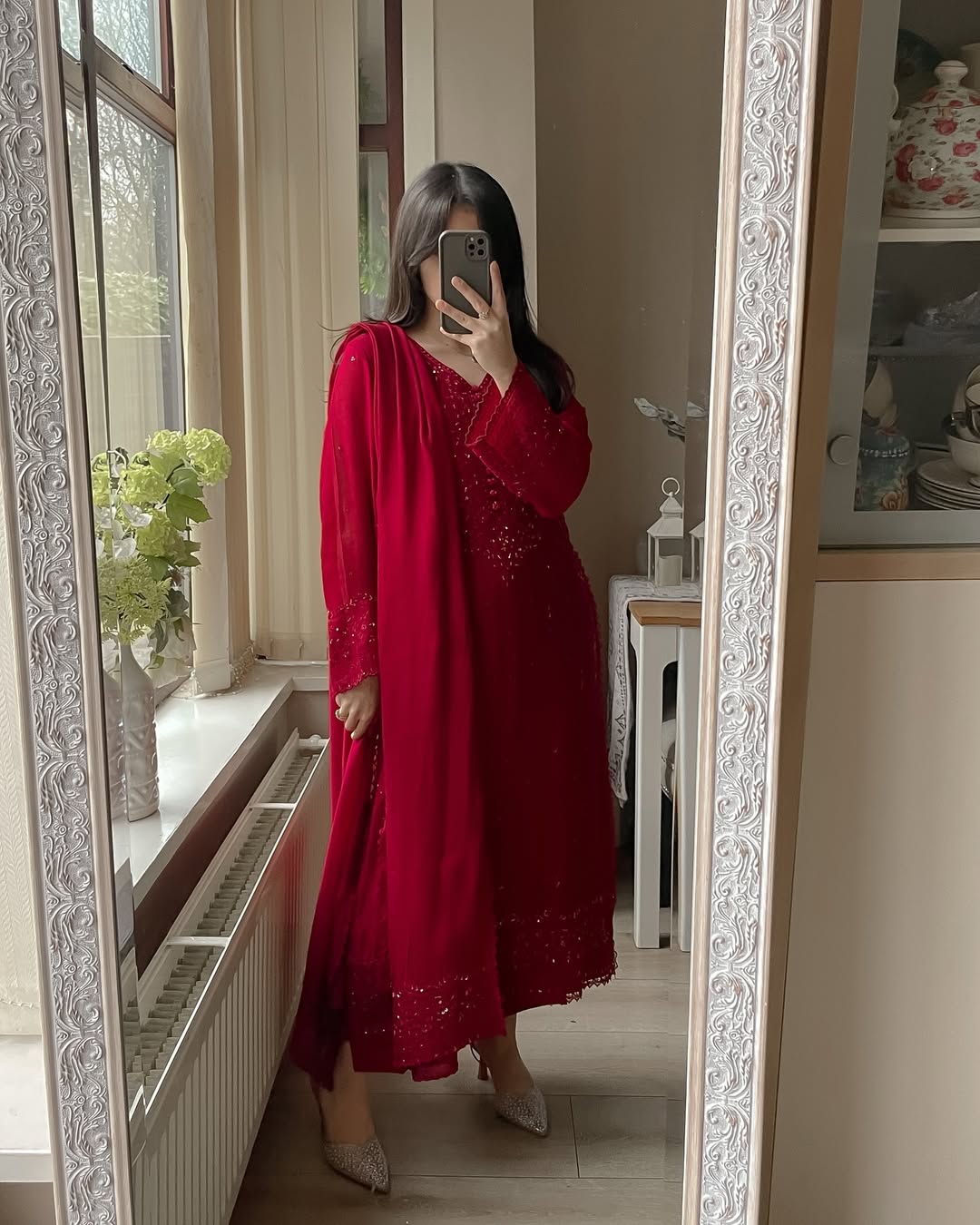 Pure Chiffon Embroidered Suit