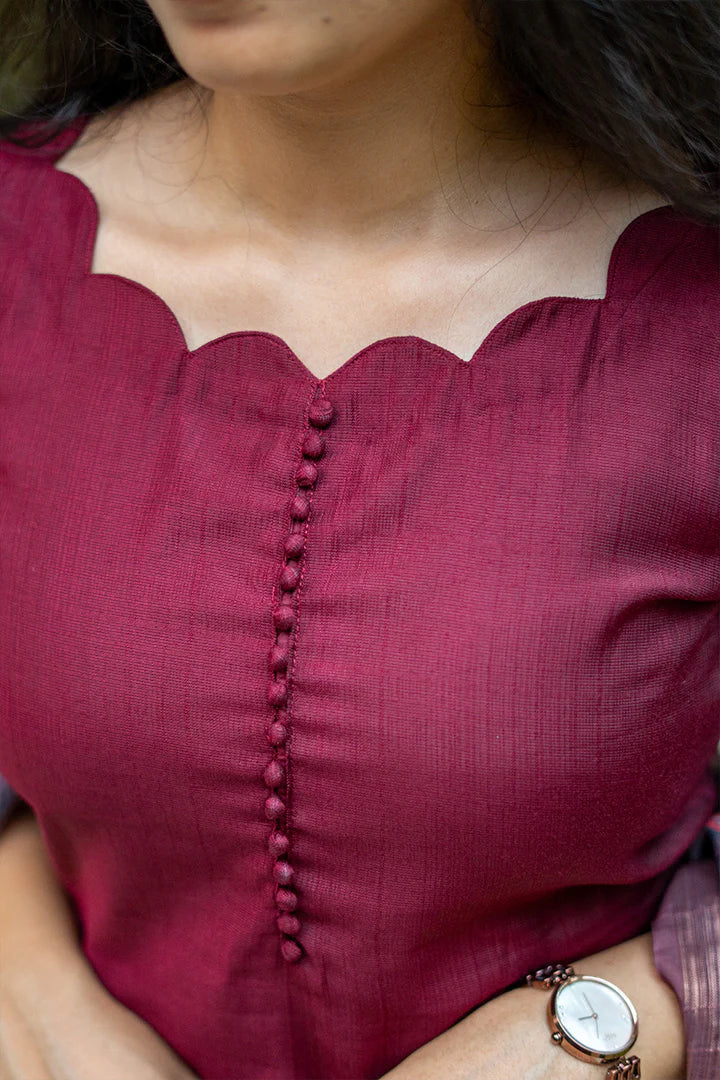 This Maroon Full Set Is Crafted Rich Vatican Silk Fabric